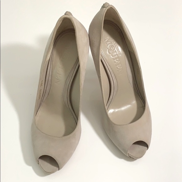 Alexander McQueen Gray Pumps Open Toe 6,5 - Picture 2 of 12